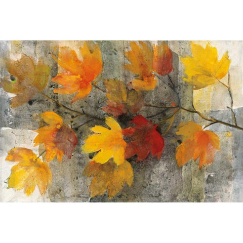 Autumn Rain Gold Ornate Wood Framed Art Print with Double Matting by Hristova, Albena