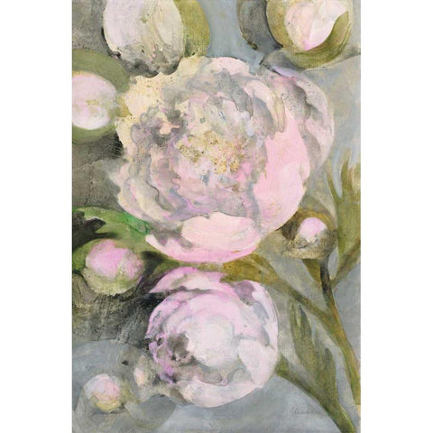 Favorite Peonies White Modern Wood Framed Art Print by Hristova, Albena