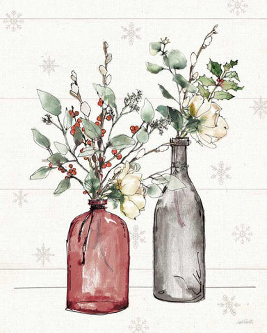 Modern Farmhouse II Christmas Dark White Modern Wood Framed Art Print with Double Matting by Tavoletti, Anne