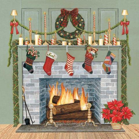 Home for the Holidays I Gray Black Ornate Wood Framed Art Print with Double Matting by Brown, David Carter