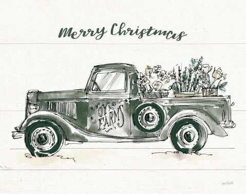 Modern Farmhouse VIII Dark Green Black Ornate Wood Framed Art Print with Double Matting by Tavoletti, Anne