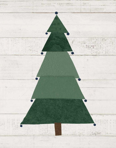 Christmas Patchwork I Neutral White Modern Wood Framed Art Print with Double Matting by Prahl, Courtney