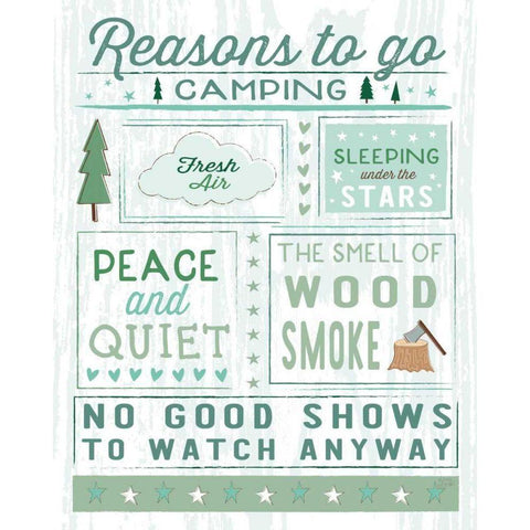 Comfy Camping II Gold Ornate Wood Framed Art Print with Double Matting by Averinos, Melissa