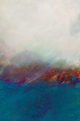 Ocean III Black Ornate Wood Framed Art Print with Double Matting by Griggs, Jan