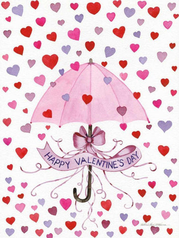 Valentine Hearts Black Ornate Wood Framed Art Print with Double Matting by McKenna, Kathleen Parr