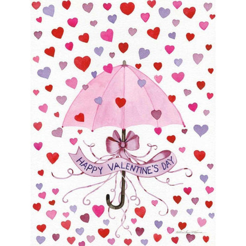 Valentine Hearts White Modern Wood Framed Art Print by McKenna, Kathleen Parr