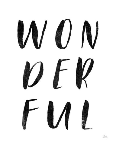 Bold Words I White Modern Wood Framed Art Print with Double Matting by Marshall, Laura