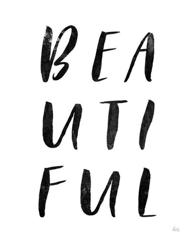 Bold Words II White Modern Wood Framed Art Print with Double Matting by Marshall, Laura