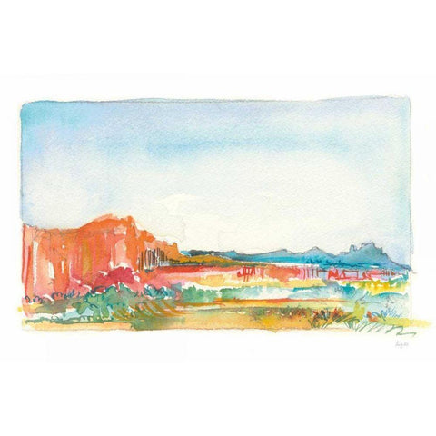 Looking Out White Modern Wood Framed Art Print by Rice, Kristy