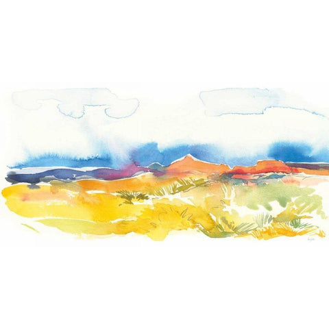 Mesa View I Black Modern Wood Framed Art Print with Double Matting by Rice, Kristy