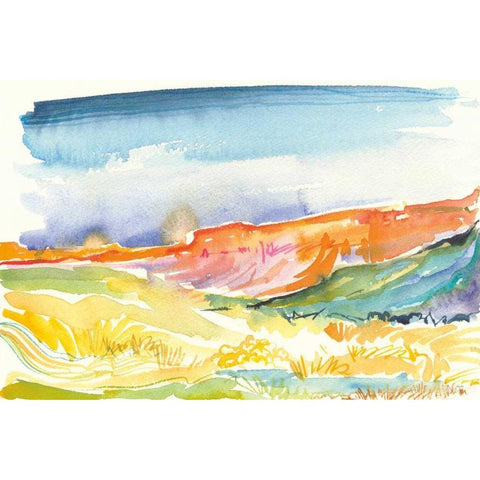 Mesa View II White Modern Wood Framed Art Print by Rice, Kristy