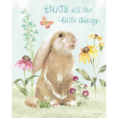 Sweet Bunnies II Black Modern Wood Framed Art Print by Grove, Beth