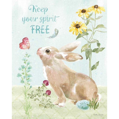 Sweet Bunnies V Black Modern Wood Framed Art Print by Grove, Beth