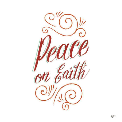 Peace on Earth Black Modern Wood Framed Art Print with Double Matting by Penner, Janelle