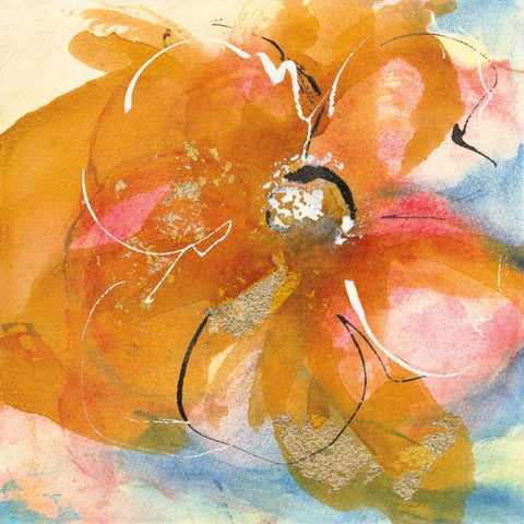 Amber Wash I Gold Ornate Wood Framed Art Print with Double Matting by Paschke, Chris