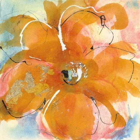 Amber Wash II Gold Ornate Wood Framed Art Print with Double Matting by Paschke, Chris