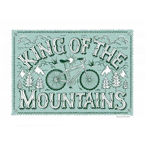 King of the Mountains Black Modern Wood Framed Art Print with Double Matting by Snowdon, Alexandra