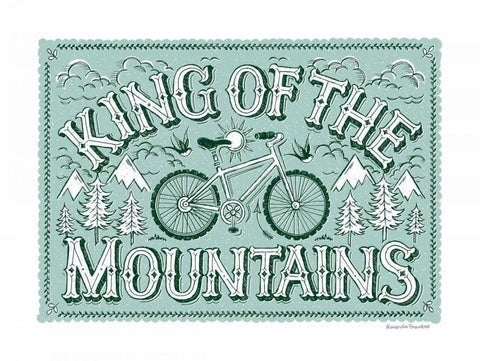 King of the Mountains White Modern Wood Framed Art Print with Double Matting by Snowdon, Alexandra