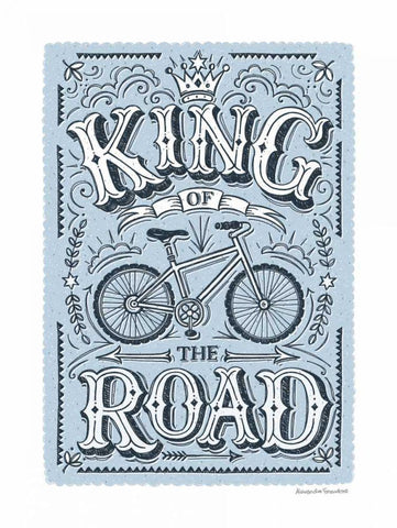 King of the Road White Modern Wood Framed Art Print with Double Matting by Snowdon, Alexandra
