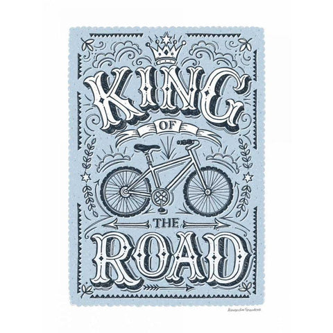 King of the Road Black Modern Wood Framed Art Print by Snowdon, Alexandra