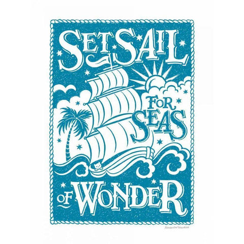 Set Sail Gold Ornate Wood Framed Art Print with Double Matting by Snowdon, Alexandra