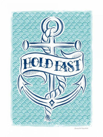 Hold Fast Black Ornate Wood Framed Art Print with Double Matting by Snowdon, Alexandra