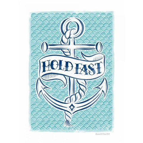 Hold Fast White Modern Wood Framed Art Print by Snowdon, Alexandra