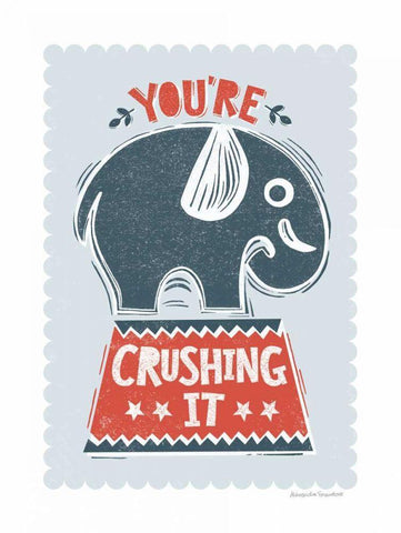 Crushing It White Modern Wood Framed Art Print with Double Matting by Snowdon, Alexandra
