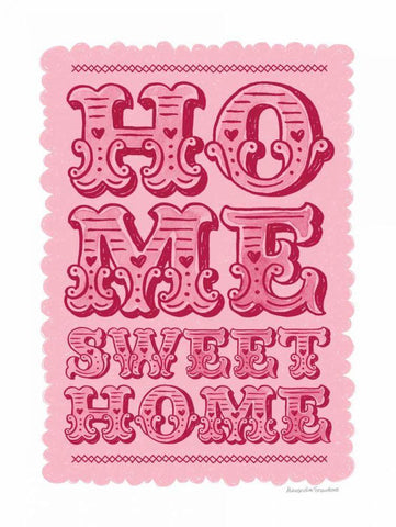 Home Sweet Home Black Ornate Wood Framed Art Print with Double Matting by Snowdon, Alexandra