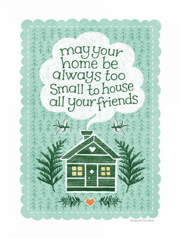 Friends at Home Black Ornate Wood Framed Art Print with Double Matting by Snowdon, Alexandra