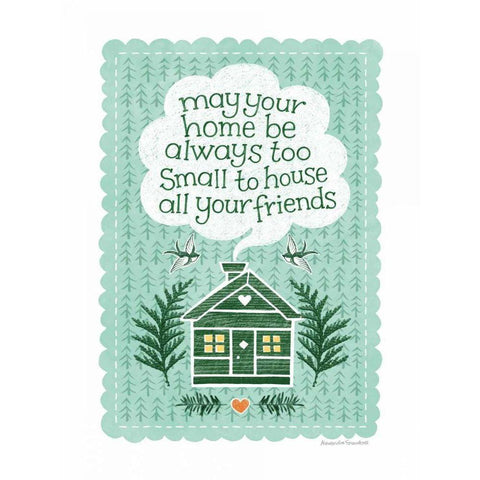 Friends at Home Black Modern Wood Framed Art Print by Snowdon, Alexandra