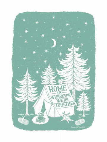 Home Together Black Ornate Wood Framed Art Print with Double Matting by Snowdon, Alexandra