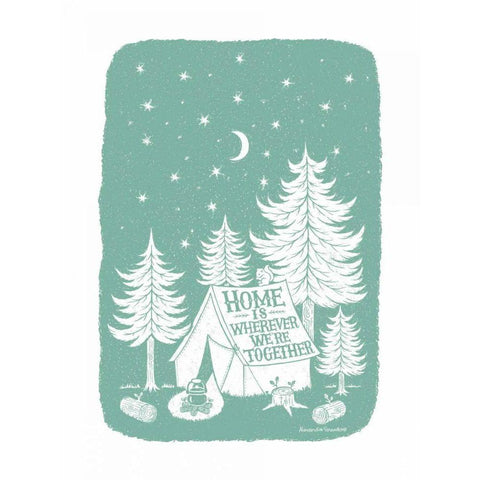 Home Together White Modern Wood Framed Art Print by Snowdon, Alexandra