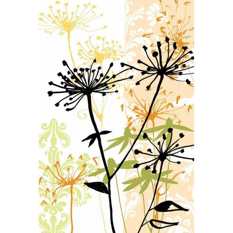 Funky Botanical I No Words Gold Ornate Wood Framed Art Print with Double Matting by Wild Apple Portfolio