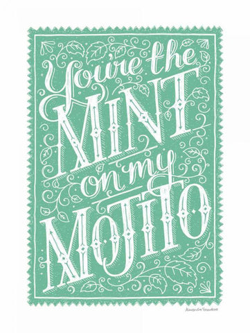 You are the Mint White Modern Wood Framed Art Print with Double Matting by Snowdon, Alexandra