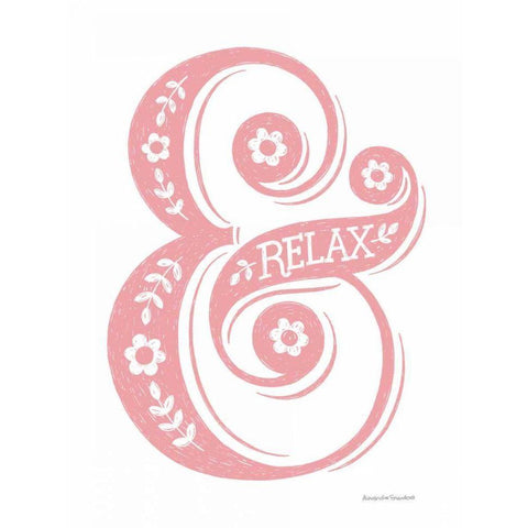 Relax White Modern Wood Framed Art Print by Snowdon, Alexandra