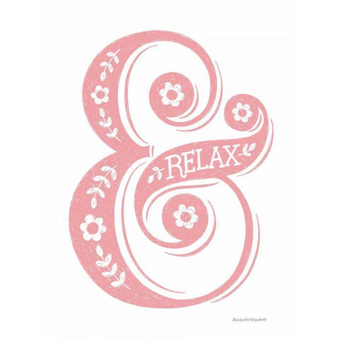 Relax Gold Ornate Wood Framed Art Print with Double Matting by Snowdon, Alexandra