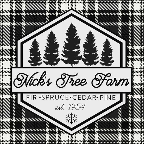 Plaid Holidays I Black Modern Wood Framed Art Print by Wild Apple Portfolio