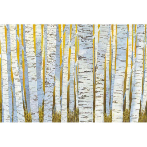 Aspen Grove White Modern Wood Framed Art Print by Lovell, Kathrine