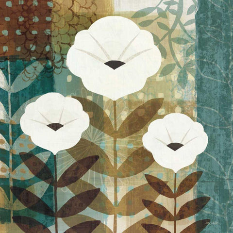Floral Dream I WAG Black Modern Wood Framed Art Print with Double Matting by Mullan, Michael