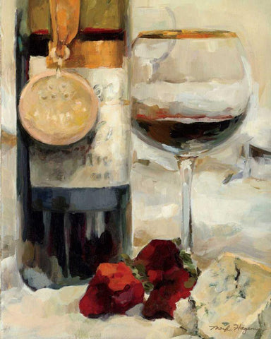 Award Winning Wine II Black Ornate Wood Framed Art Print with Double Matting by Hageman, Marilyn