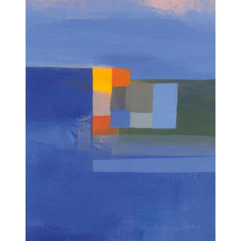 Evening Light White Modern Wood Framed Art Print by Maye, Jo