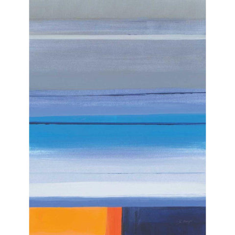 Sight Lines White Modern Wood Framed Art Print by Maye, Jo