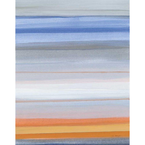 Horizons Black Modern Wood Framed Art Print with Double Matting by Maye, Jo