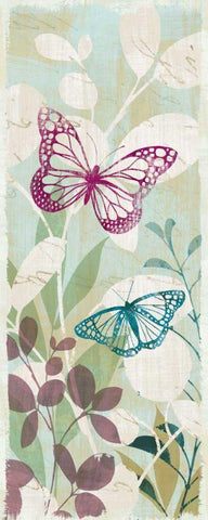 Fluttering Panel I White Modern Wood Framed Art Print with Double Matting by Wild Apple Portfolio