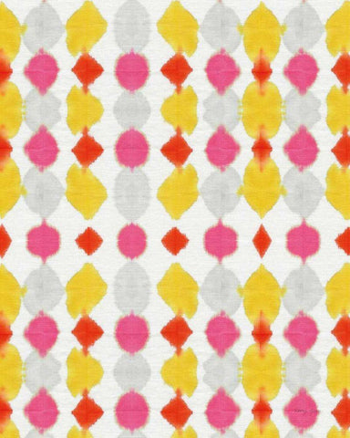 Watermark Yellow Pink I White Modern Wood Framed Art Print with Double Matting by Green, Nancy