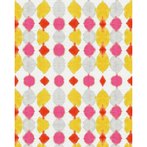 Watermark Yellow Pink I Black Modern Wood Framed Art Print by Green, Nancy