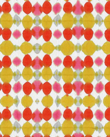 Watermark Yellow Pink II White Modern Wood Framed Art Print with Double Matting by Green, Nancy