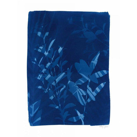 Cyanotype Tropical VI Gold Ornate Wood Framed Art Print with Double Matting by Green, Nancy