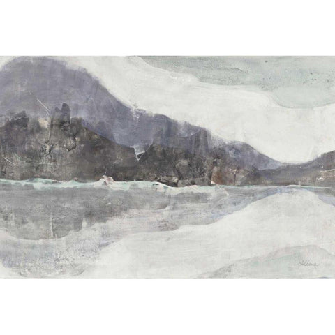 Winter Landscape Neutral Crop White Modern Wood Framed Art Print by Hristova, Albena
